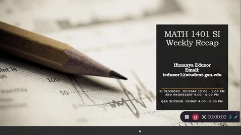 Thumbnail for MATH 1401 Professor Harden Week 5 (7/05-7/11)