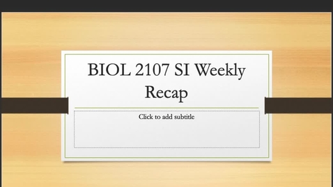 Thumbnail for BIO 2107 Dr. Zhang Week 10 (11/2-11/6)