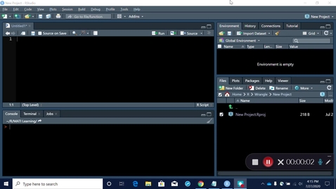 Thumbnail for Channel - Clip of Video 2: Intro to RStudio + Importing a Dataset  - Quiz