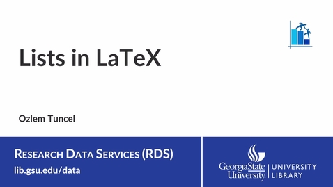 Thumbnail for LaTeX 4: Lists