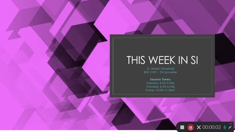 Thumbnail for This week in SI : Week 5(7/5-7/11): Biol 2107