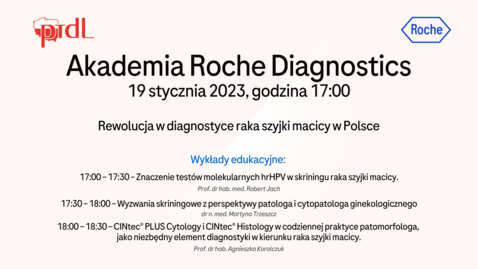 Thumbnail for Akademia Roche Diagnostics - 19 stycznia 2023 – 17.00