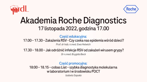 Thumbnail for entry Akademia Roche Diagnostics - 17 listopada 2022 - Czy RSV jest groźny?