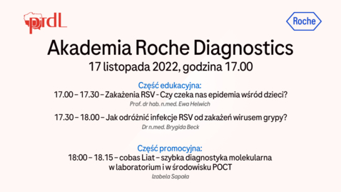 Thumbnail for Akademia Roche Diagnostics - 17 listopada 2022 - Czy RSV jest groźny?