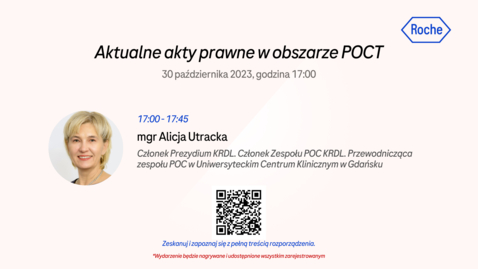 Thumbnail for entry Z ostatniej chwili! Aktualne akty prawne w obszarze POCT - 30 października 2023 – 17.00