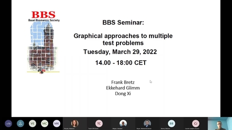 Thumbnail for BBS Seminar Graphical approaches to multiple test problems 29 Mar 2022 - Part 1
