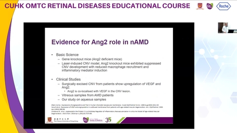 Thumbnail for entry [CUHK Retinal Diseases Education Course] Dr. Martin Brelen - Ang-2 and other angiogenesis molecules in AMD and PCV