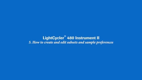 Thumbnail for entry How to create and edit subsets and sample preferences