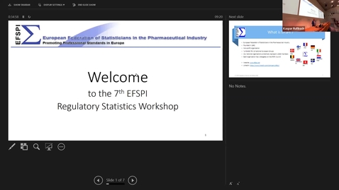 Thumbnail for 7th EFSPI Basel_Opening &amp; Regulator on &quot;What happened in the last 2 years in regulatory and HTA landscape&quot;