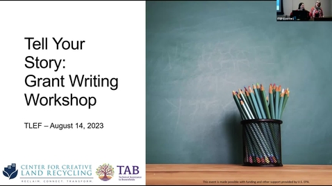 Thumbnail for entry TRAINING: Tell your Story: Grant Writing Workshop