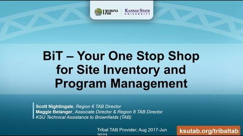 Thumbnail for entry BiT - You're One Stop Shop for Site Inventory and Program Management AND Phase I ESA Process for Choctaw Nation of Oklahoma