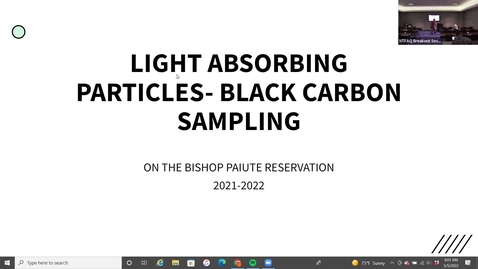 Thumbnail for entry Light absorbing particles (carbon) sampling on the Bishop Paiute Reservation