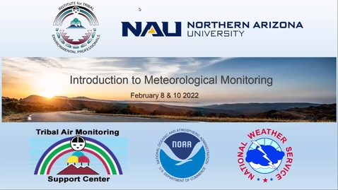 Thumbnail for entry Introduction to Meteorological Monitoring 2