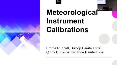 Thumbnail for entry Meteorological Station Calibrations in the Owens Valley