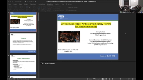 Thumbnail for Developing Indoor Air Sensor Technology Training for Tribal Communities