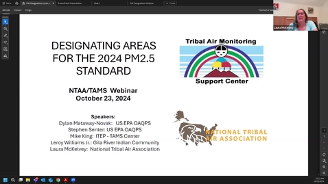 Thumbnail for Designation Process for PM2.5 NAAQS Webinar