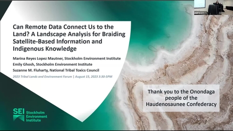 Thumbnail for entry Can Remote Data Connect Us to the Land? A Landscape Analysis for Braiding Satellite-Based Information and Indigenous Knowledge