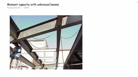 Thumbnail for Steel Beam - finding moment capacity (unbraced)