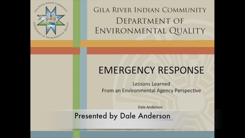 Thumbnail for Emergency Response: Lessons Learned from an Environmental Agency Perspective