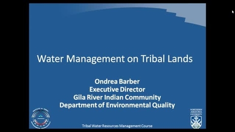 Thumbnail for entry Water Management onTribal Lands Overview