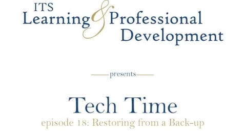 Thumbnail for entry Tech Time - Restore Bonsai