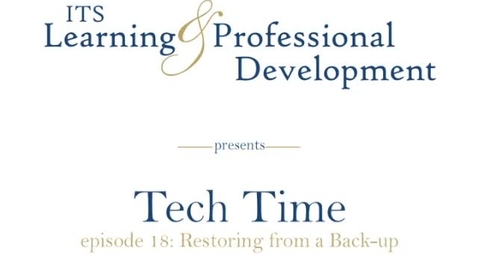 Thumbnail for Tech Time - Restore Bonsai