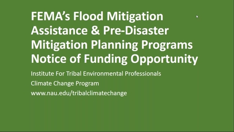 Thumbnail for FEMA’s Flood Mitigation Assistance &amp; Pre-Disaster Mitigation Planning Programs Notice of Funding Opportunity