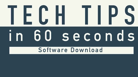 Thumbnail for entry Tech Tip - NAU Software Download