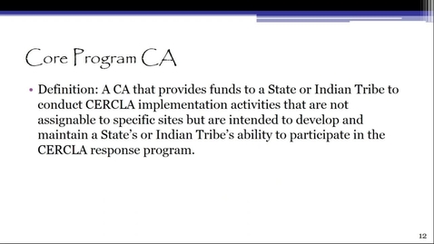 Thumbnail for Part 1 of 3: USEPA Types of Superfund Cooperative Agreements with Christine Poore