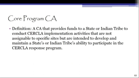 Thumbnail for entry Part 1 of 3: USEPA Types of Superfund Cooperative Agreements with Christine Poore