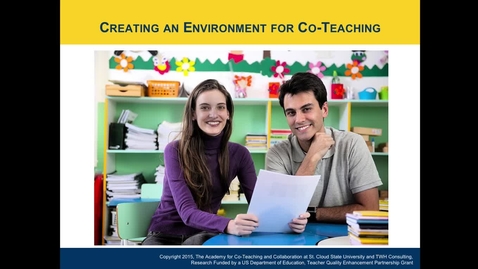 Thumbnail for 6.4 Creating a Positive Co-Teaching Environment