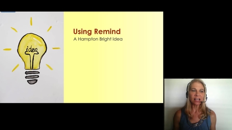 Thumbnail for entry Hampton Bright Idea: Using the Remind App