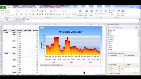 Thumbnail for entry 19 adding 2nd pollutant to pivot chart