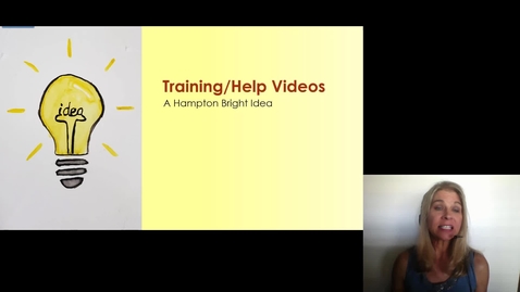 Thumbnail for entry Hampton Bright Idea: Training / Help Videos