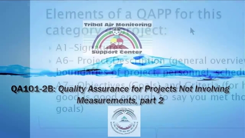 Thumbnail for entry QA101_ Non-Measurement Project's QA_QC (Webinar 2)