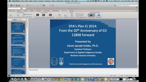 Thumbnail for entry EPA's 2014 Environmental Justice Plan Part 2 of 2