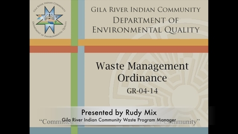 Thumbnail for GRIC Waste Management Ordinance