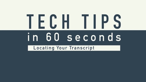 Thumbnail for Tech Tips – My Training Transcript