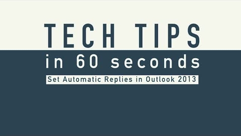 Thumbnail for entry Tech Tips - Auto Reply PC