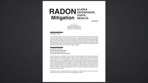 Thumbnail for entry Radon Mitigation in Alaska