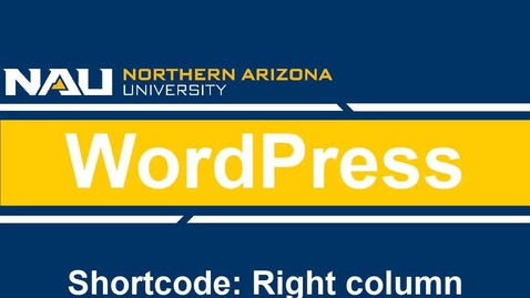 Thumbnail for WordPress Shortcode: Right column