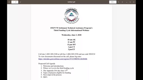 Thumbnail for entry VW Settlement 3rd Cycle Informational Webinar_06.03.20