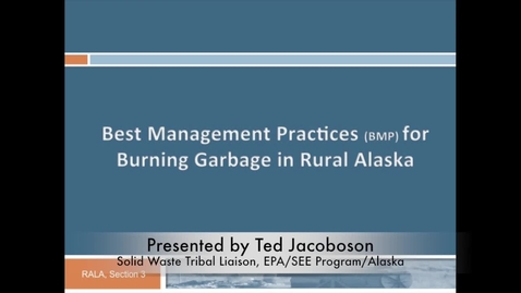 Thumbnail for entry Best Management Practices for Burning Waste in Rural Alaska