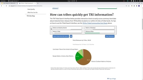 Thumbnail for Tracking Chemical Releases to Tribal Lands through EPA's Improved Toxics Release Inventory (TRI) Tools