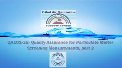 Thumbnail for entry QA101_ Particulate Matter Screening Measurements Q