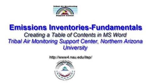 Creating A Table Of Contents In Ms Word Northern Arizona University