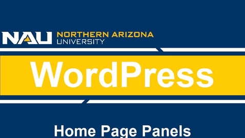 Thumbnail for WordPress Features &amp; Settings: Homepage panels