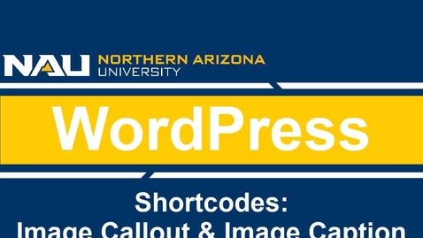Thumbnail for entry WordPress Shortcode: Image callout &amp; Image caption