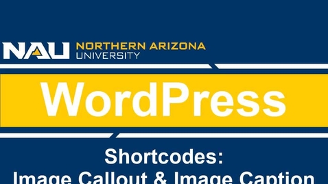 Thumbnail for WordPress Shortcode: Image callout &amp; Image caption