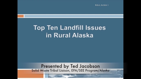 Thumbnail for entry Top 10 Landfill Issues in Rural Alaska